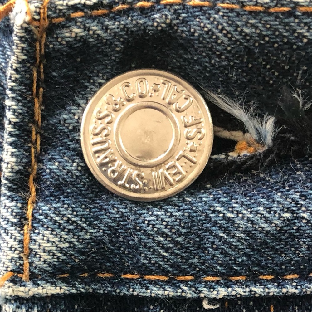 VTG 1970s Levi 501s dark denim straight leg
5 pocket front rivet 100% cot 29/29 - Picture 13 of 16